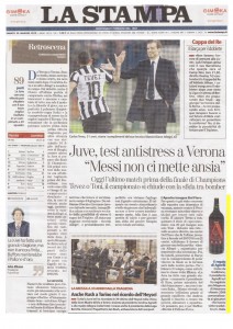 LA STAMPA-Juventus 4scudetti+C.Italia